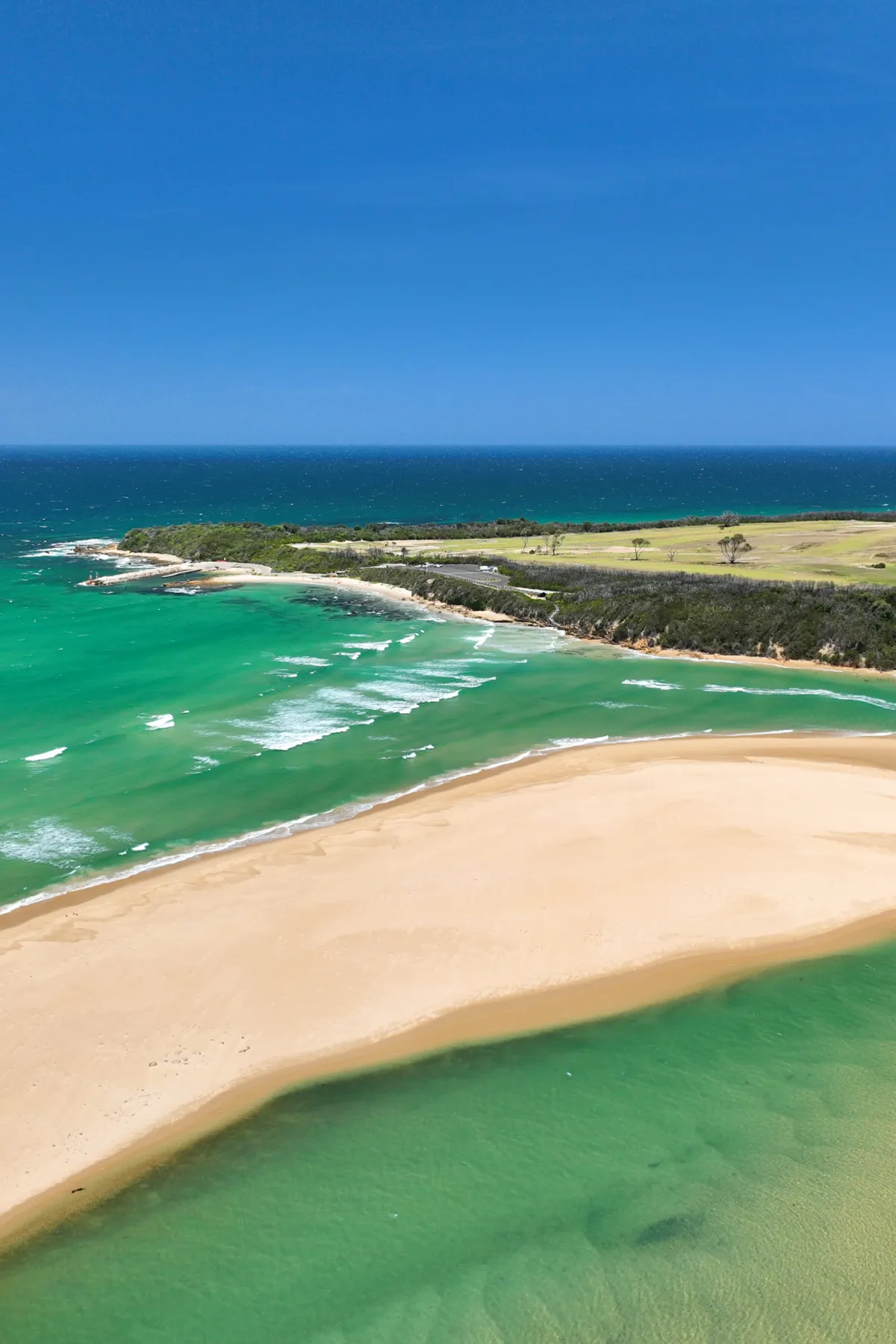 Turquoise water and sand at Mallacoota